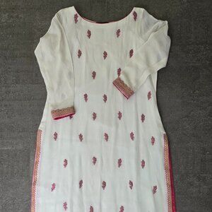 Indian Top - White and Pink